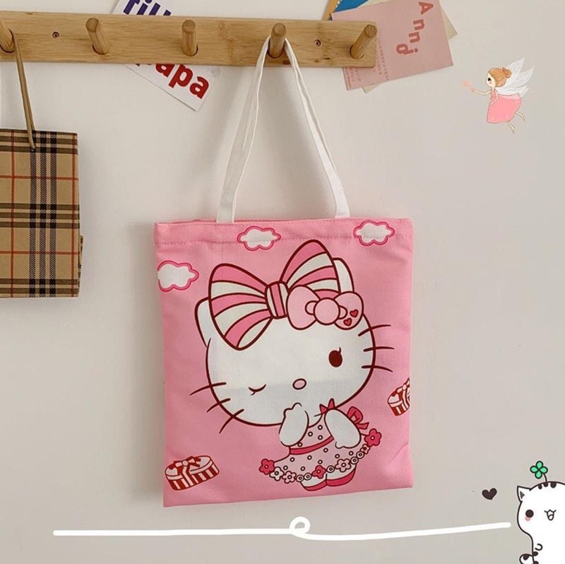 Sanrio Cartoon Canvas Shoulder Bag With Zipper 489907