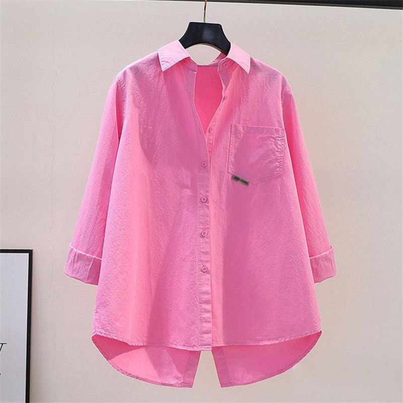 Women's Long Sleeve Solid Color Shirts & Blouses