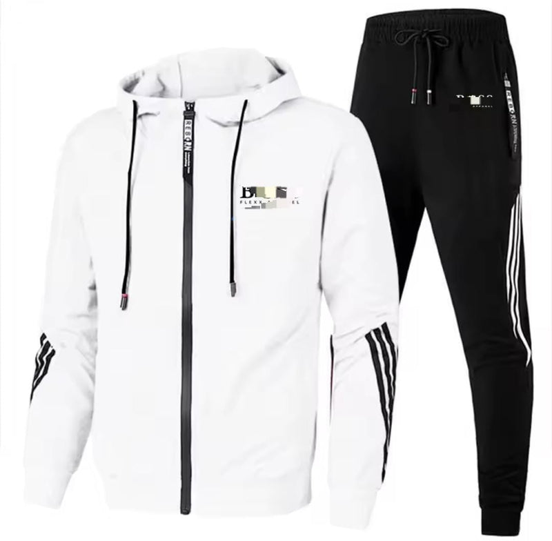 Men's Zip Hoodie+Pants Casual Sportswear Set  131608 - TUZZUT Qatar Online Shopping