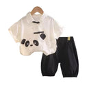 Summer Baby Boy Holiday Clothes Kids Boys Casual Cartoon Short Sleeve Shirts Tops and Shorts Two Piece Set    X5113879 - TUZZUT Qatar Online Shopping