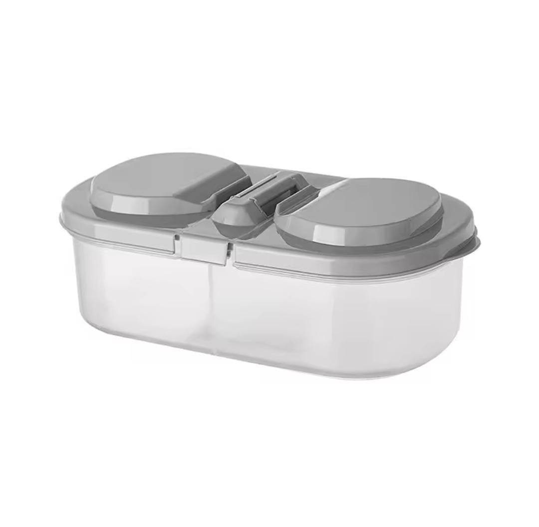 Double Compartment Food Storage Jar with Lid Multifunctional Container 1506532 Double Compartment Food Storage Jar with Lid Multifunctional Container 1506532