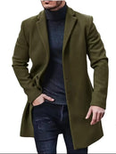 Men's Woolen Coat Multi-Color Windbreaker S3806232 M - TUZZUT Qatar Online Shopping