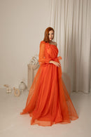 One-shoulder Pleated Maxi Dress 134725 - TUZZUT Qatar Online Shopping