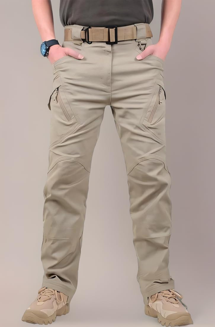 Tactical Pants Men's Military Combat Cargo Pants Cotton SWAT Casual Hiking Trousers 118441 - TUZZUT Qatar Online Shopping