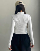 Women's Zipper Closure Slim Fit Jacket   S5114022 - TUZZUT Qatar Online Shopping