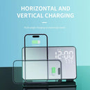 4 in 1 Wireless Fast Charging Dock Station Desktop LED Digital Alarm Clock - TUZZUT Qatar Online Shopping