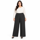 Women’s Black Pleated Wide-Leg Trousers m9c65z - XL