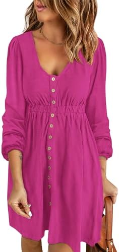 Women Sleeveless Summer Dress Crewneck Ribbed Knit High Waist Cute Ruffle Swing Flowy Beach Sun Mini Tank Short Dresses   B394301 - TUZZUT Qatar Online Shopping