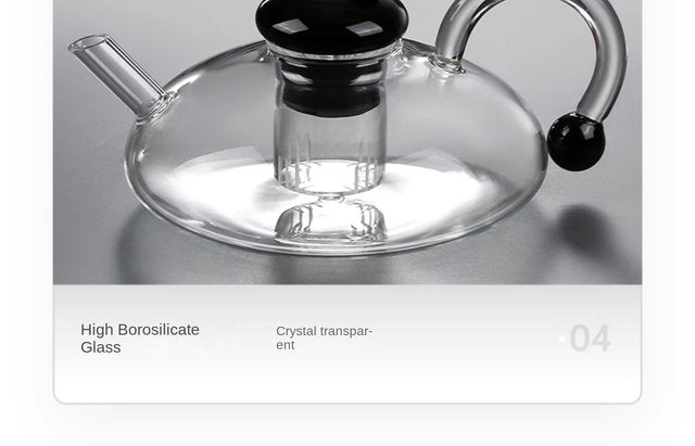 Heatable Glass Teapot with Infusers 112486 - TUZZUT Qatar Online Shopping