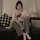 2 Pcs Women 's Long Sleeve Sleep Set L 508126 - TUZZUT Qatar Online Shopping