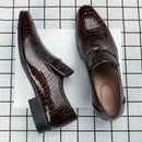 Crocodile-Embossed Leather Shoes 3195 - TUZZUT Qatar Online Shopping