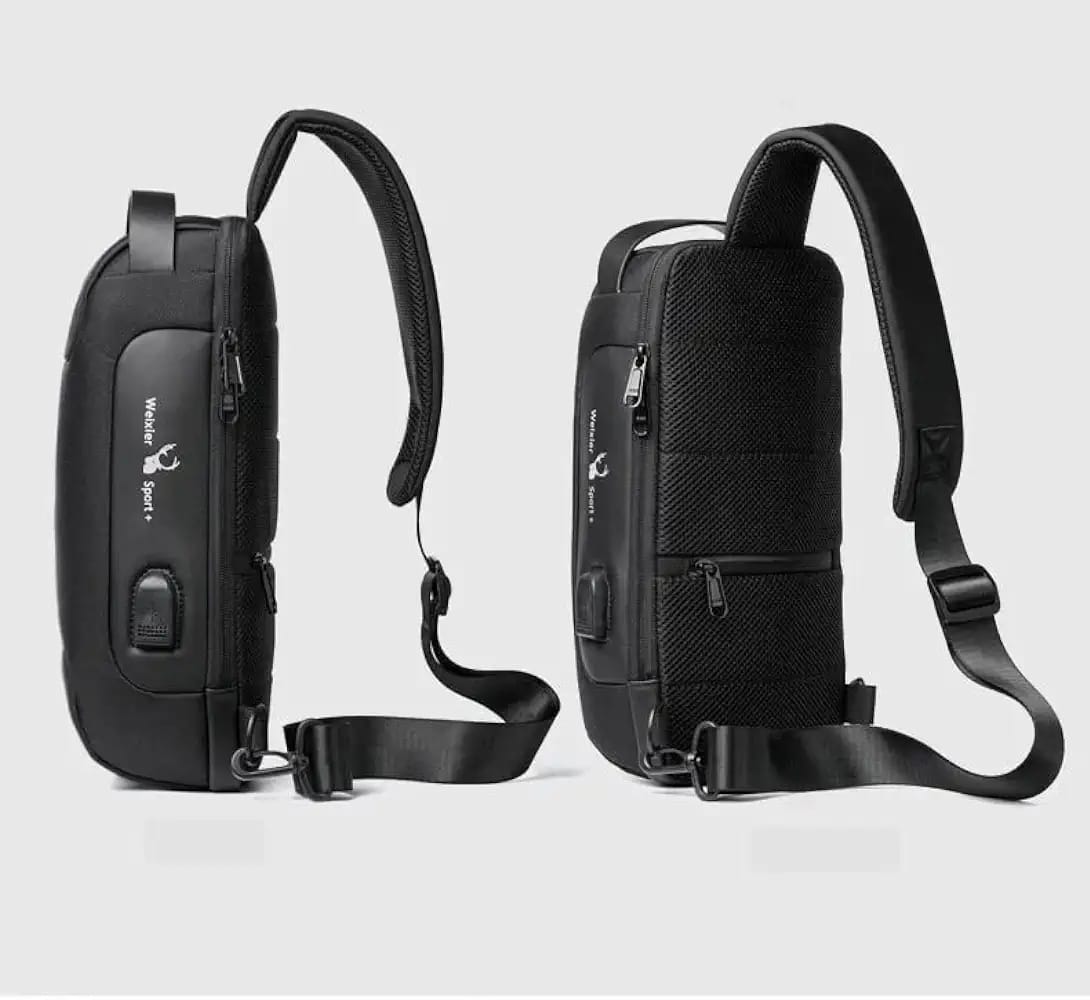 Mens Side Chest Bag with USB,Tablet Water Scratch Resistant Shoulder Bag with two Handle for Travel Daily Use - S4370202 Mens Side Chest Bag with USB,Tablet Water Scratch Resistant Shoulder Bag with two Handle for Travel Daily Use - S4370202