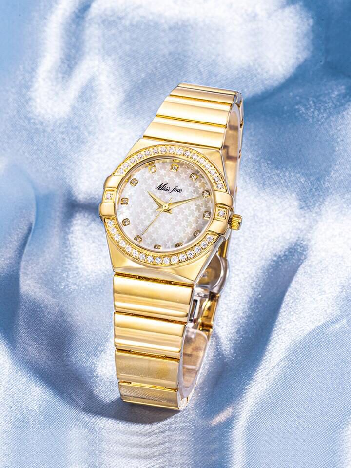 MISSFOX Women Watches Luxury Stainless Steel Waterproof Ladies Quartz Clocks Elegant Small Dial Top Diamond Girls Wrist Watch S3603549 - Tuzzut.com Qatar Online Shopping