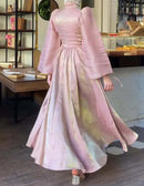 New Lantern Sleeve Long Sleeve Carved Slims Dresses    555058 - TUZZUT Qatar Online Shopping