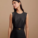 Leather belt in Epsom calfskin with Kelly buckle B0071 - TUZZUT Qatar Online Shopping