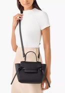 Solid Shoulder Bag with Detachable Strap and Flap Closure B6623 - TUZZUT Qatar Online Shopping
