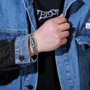 Vintage Antique Chinese Sterling Silver Gold Plated Unique Turquoise Bracelet VB451 - TUZZUT Qatar Online Shopping