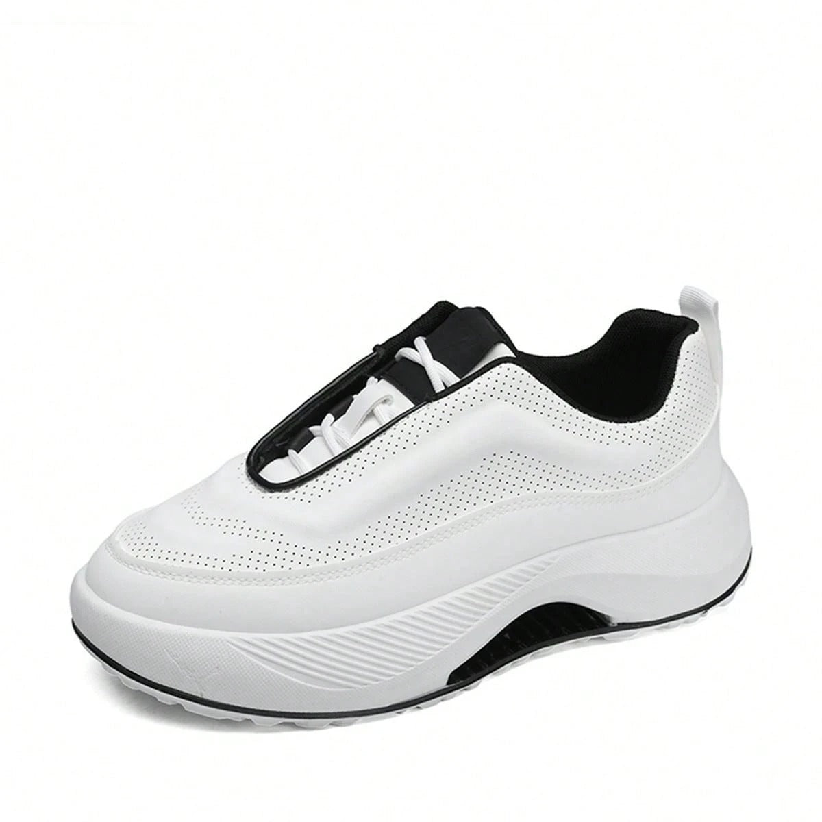 Thick Soled Height Boosting Athletic White Shoes 686 Thick Soled Height Boosting Athletic White Shoes 686