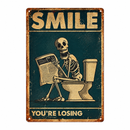 Vintage Skeleton Bathroom Wall Sign SM30023 – Smile