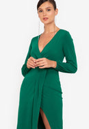 Modigirl Elegant Solid Color Pleated Waist Evening Dress 140928 - TUZZUT Qatar Online Shopping