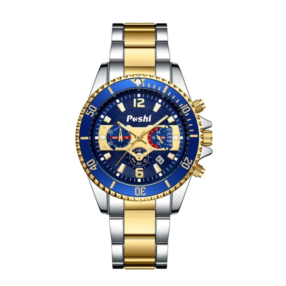 Men's Stainless New Silver Gold Trending Watch 799059