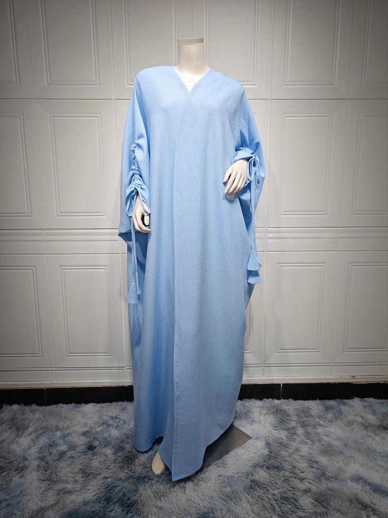 Women's Long Sleeve Solid Color Abaya Free Size 464746