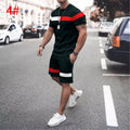 Men's 2-Piece Short Sleeve T Shirts and Shorts   S460493 - TUZZUT Qatar Online Shopping