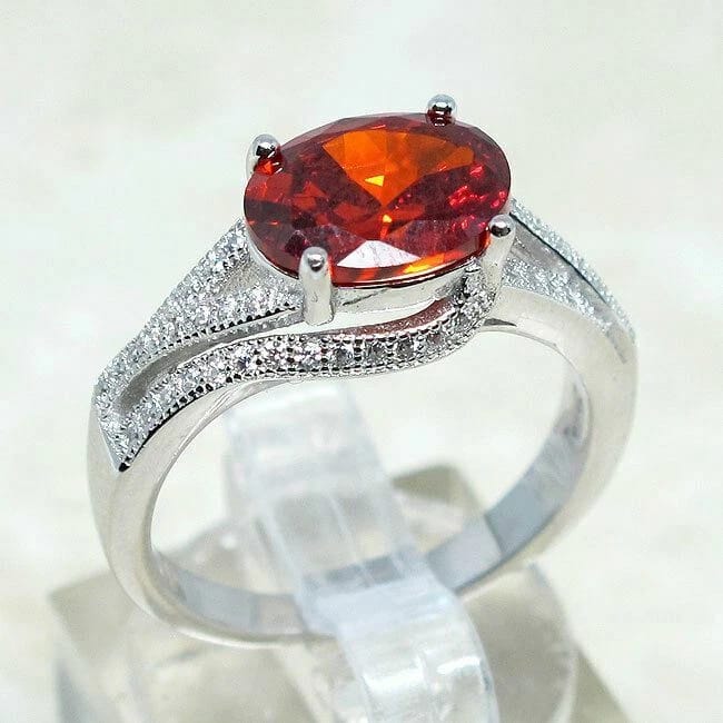 Love Rose Red Moissanite Ring FR363 - TUZZUT Qatar Online Shopping