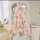 Girls Fairy Lace Tulip Sweet Princess Cake Children's Dress   556112 - TUZZUT Qatar Online Shopping