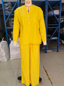 Women Casual 2-piece Set Long Sleeve Single-breasted Shirt And Pants  010388057 - TUZZUT Qatar Online Shopping