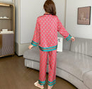 Long Sleeve Silk Women's Sleepwear Homewear Pajama Sets   595456 - TUZZUT Qatar Online Shopping