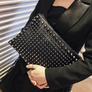 Women's Rivets Clutch Studded Handbag PU Leather Shoulder Bag Fashion Crossbody Bag   S160097 - TUZZUT Qatar Online Shopping