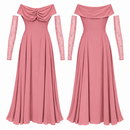 Women’s Dusty Rose Off-Shoulder Maxi Dress D-22