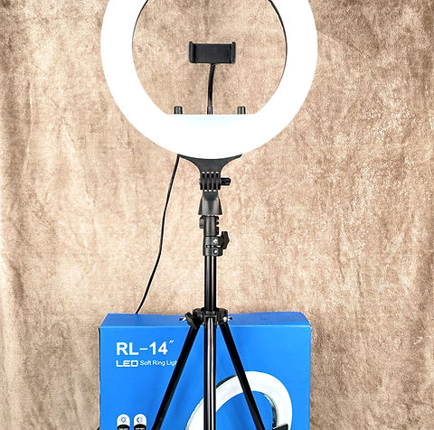 Selfie Ring Light RL-14" with Light Stand, Color Filter, Phone Holder for Makeup, YouTube, TikTok, Camera/Phone Video Shooting