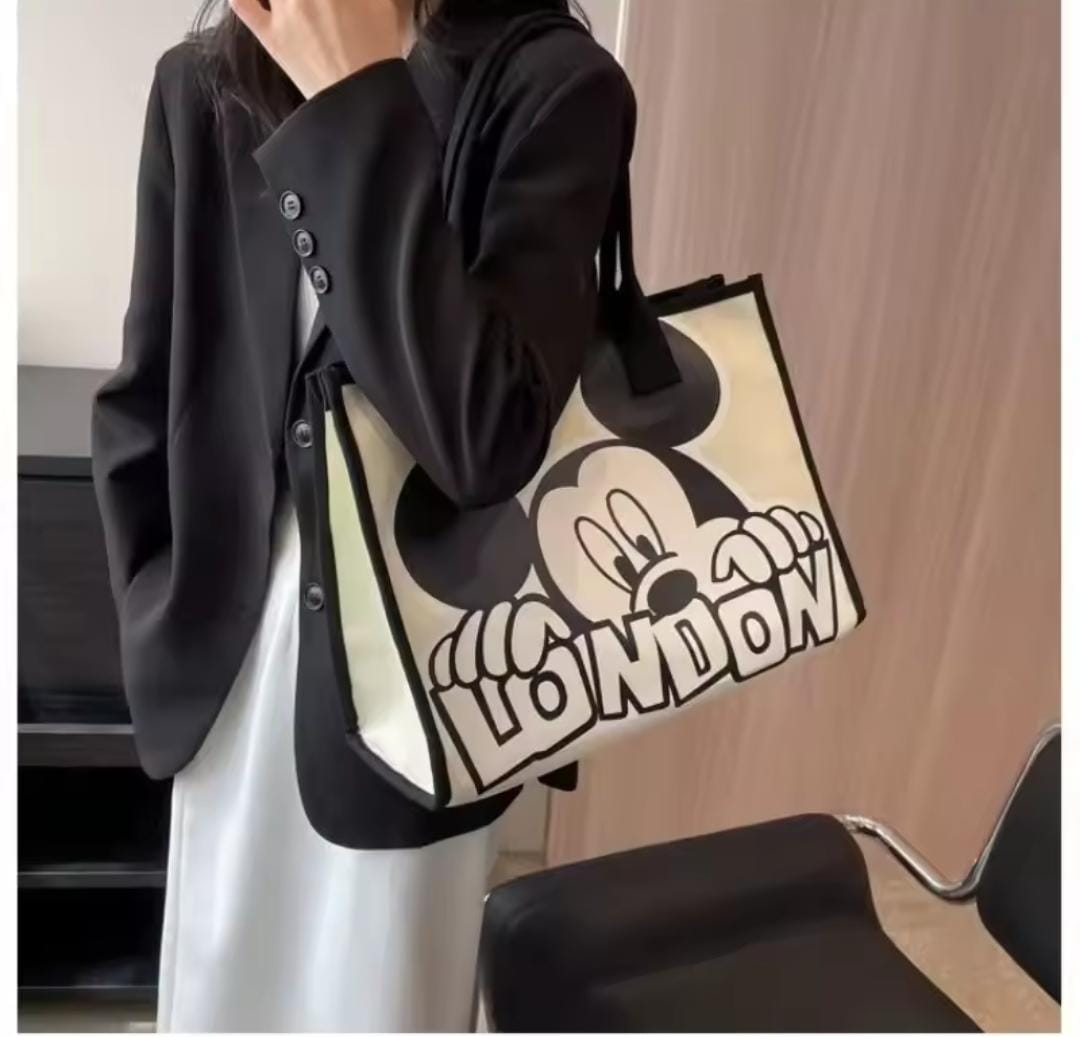 Women's Mickey Canvas Versatile Casual Shoulder Bag 1535747 Women's Mickey Canvas Versatile Casual Shoulder Bag 1535747