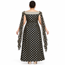 Women’s Black & Gold Polka-Dot Maxi Dress 070637544 - XL
