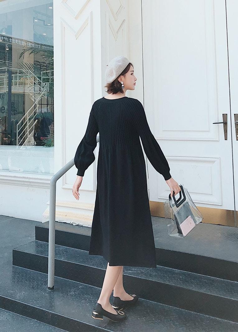 New Fashion Maternity Dress High Waist Loose spring autumn winter Skirt Pregnancy Clothes For Knit Pregnant Women Sweater L B-39768 - Tuzzut.com Qatar Online Shopping