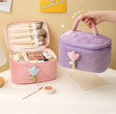 Fashion Women's Tulip Flowers Pouch Travel Cosmetic Bag S4628879 - TUZZUT Qatar Online Shopping