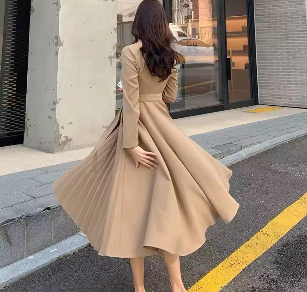 New Women Casual V-neck Long Sleeve Dress B-310662 New Women Casual V-neck Long Sleeve Dress B-310662