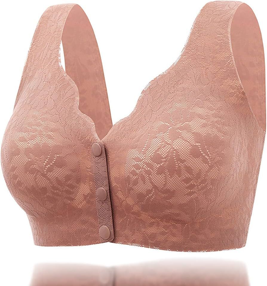 Lace Jacquard Front Button Plus Size Comfortable Bra B2200 Lace Jacquard Front Button Plus Size Comfortable Bra B2200