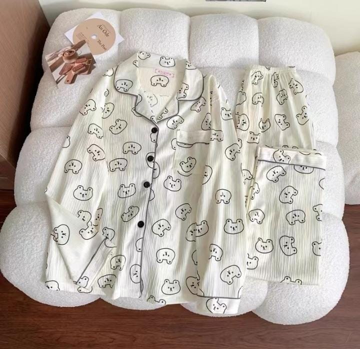 Long Sleeve Long Pants Pajamas Clothes Suit Lady    588492 - TUZZUT Qatar Online Shopping