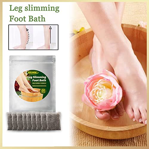 EELHOE 20 Pcs Leg Slimming Foot Bath Bags Mild Herbal Formula Increase Blood Circulation Stimulate Detoxification Reduce Leg Edema EELHOE 20 Pcs Leg Slimming Foot Bath Bags Mild Herbal Formula Increase Blood Circulation Stimulate Detoxification Reduce Leg Edema