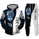 3D Print Men's Zipper Hoodie And Shorts     S473299 - TUZZUT Qatar Online Shopping