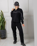 Track Jacket Black 28696 - TUZZUT Qatar Online Shopping