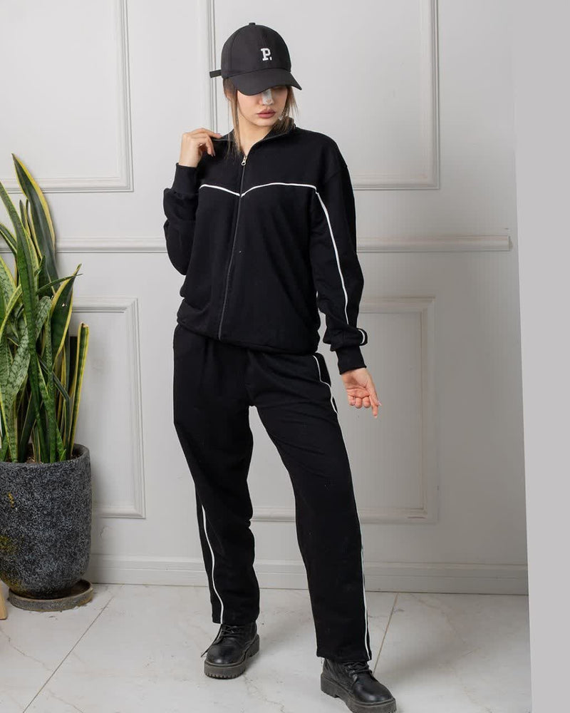 Track Jacket Black 28696 - TUZZUT Qatar Online Shopping