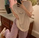 Women's Silk Short-Sleeved Two-Piece Set     X5033367 - TUZZUT Qatar Online Shopping