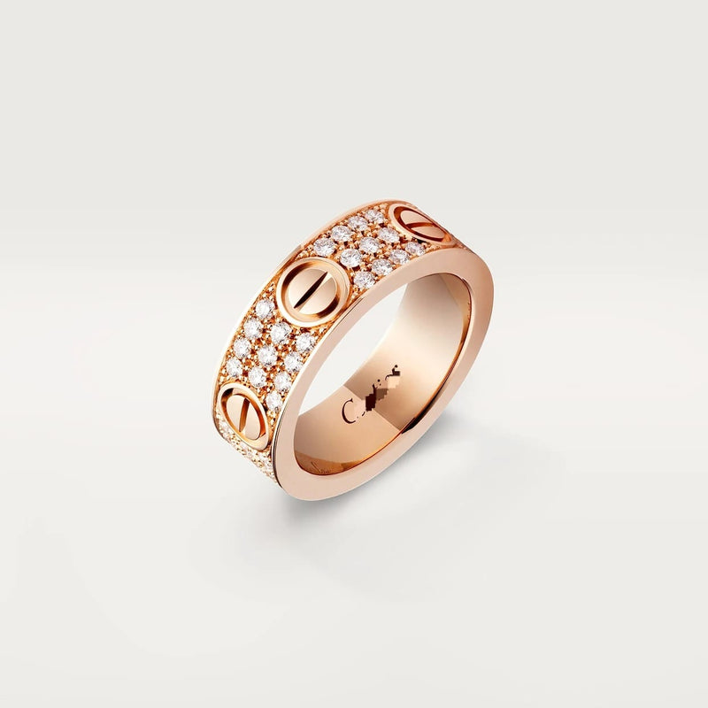 LOVE Ring Rose Gold Diamonds DN2041 - TUZZUT Qatar Online Shopping