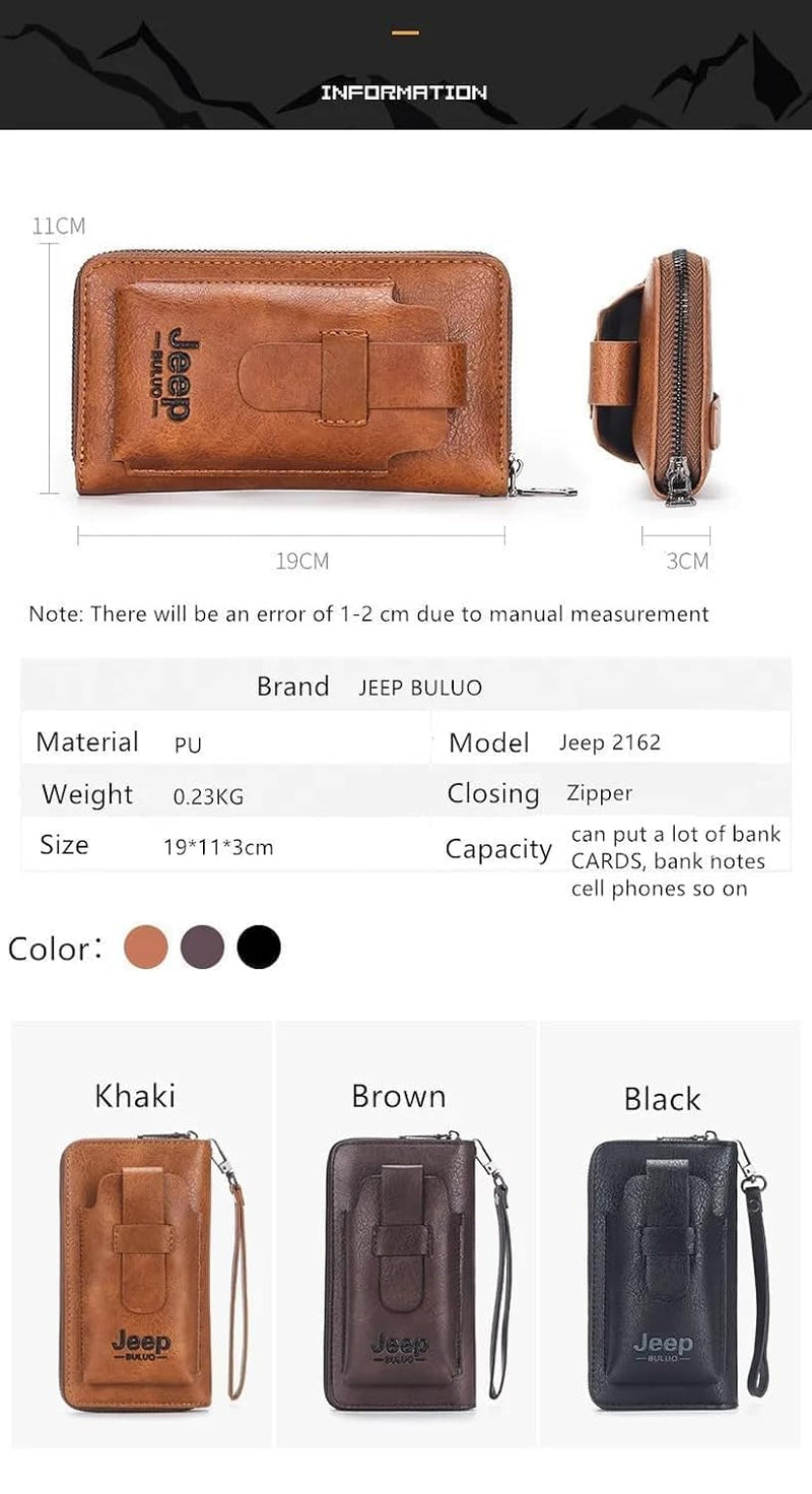 Men Luxury Leather Multifunction Wallet b-597233 - TUZZUT Qatar Online Shopping