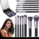 Rechargeable LED Light Mirror with 14 pieces Travel Makeup Brush Set - TUZZUT Qatar Online Shopping