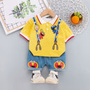 Children's Clothing, Street Print Baby Clothes Sets,Soft Polo Shirt + Shorts 2-Piece Suits.   X4449762 - TUZZUT Qatar Online Shopping